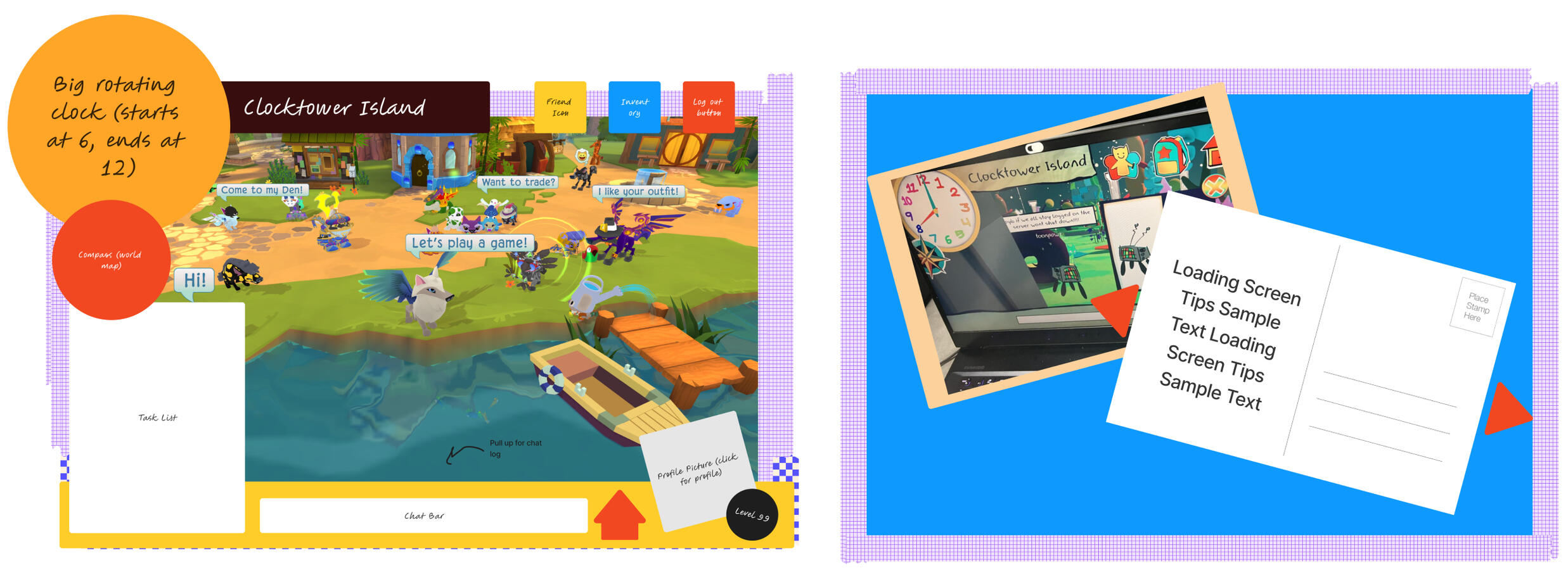 UI draft layouts created in Figma.