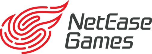 NetEase Games A logo with a red thumbprint pattern on a stylized flame, next to text saying "NetEase Games".